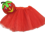 Detský kostým Jahoda červený+sukňa